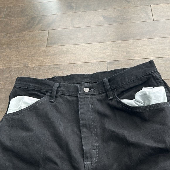 WRANGLER Rustler Men's Black Regular Fit Denim Jeans Pants, Cotton, Straight Leg - Picture 3 of 12